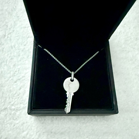 Simply Vera Vera Wang Jewelry - Simply Vera Vera Wang Sterling Silver Key Necklace Diamond Accent